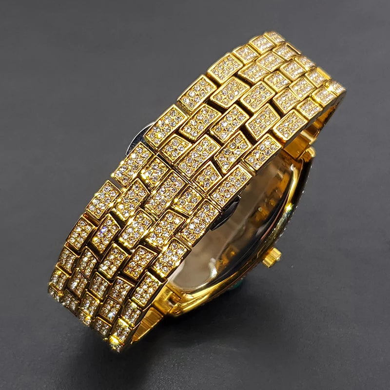 Navigation | VVS Diamond CZ Night Star Sky Compass Hip Hop  Iced Blinged Out Watch