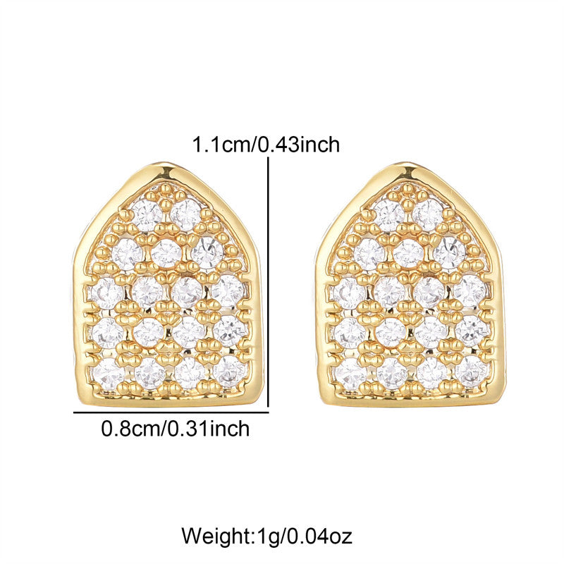 Two Fang | Iced VVS Diamond CZ Blinged Out Hip Hop 2 Piece Grillz Set