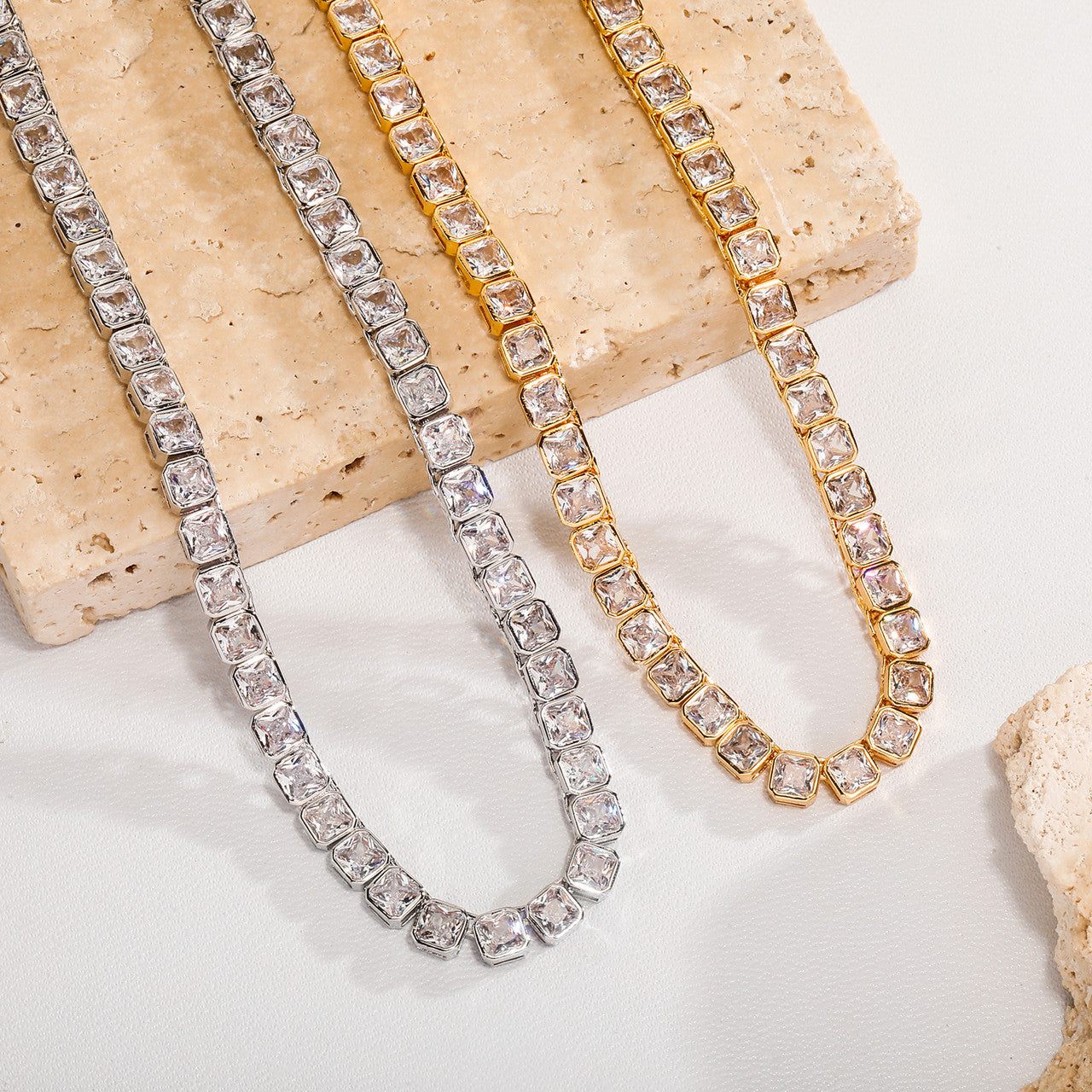 Iced Windows | VVS Diamond CZ Newest 4mm/5mm Square Hop Hop Tennis Chain