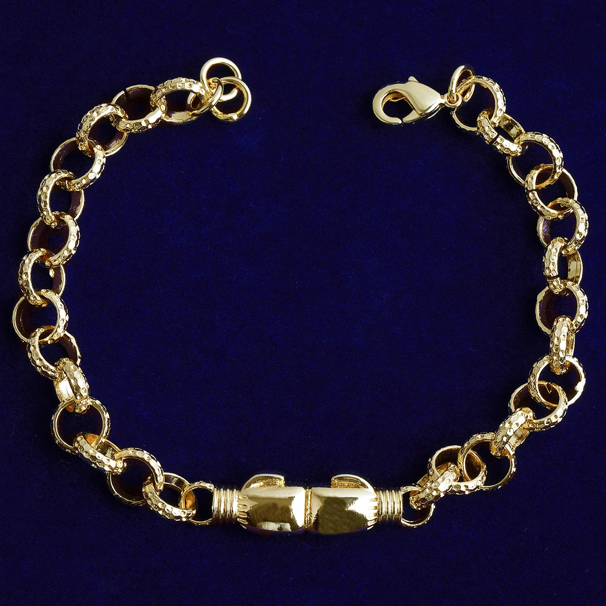 Get It On | Belcher Link Rose Gold 925 Silver 24k Boxing Gloves Bracelet