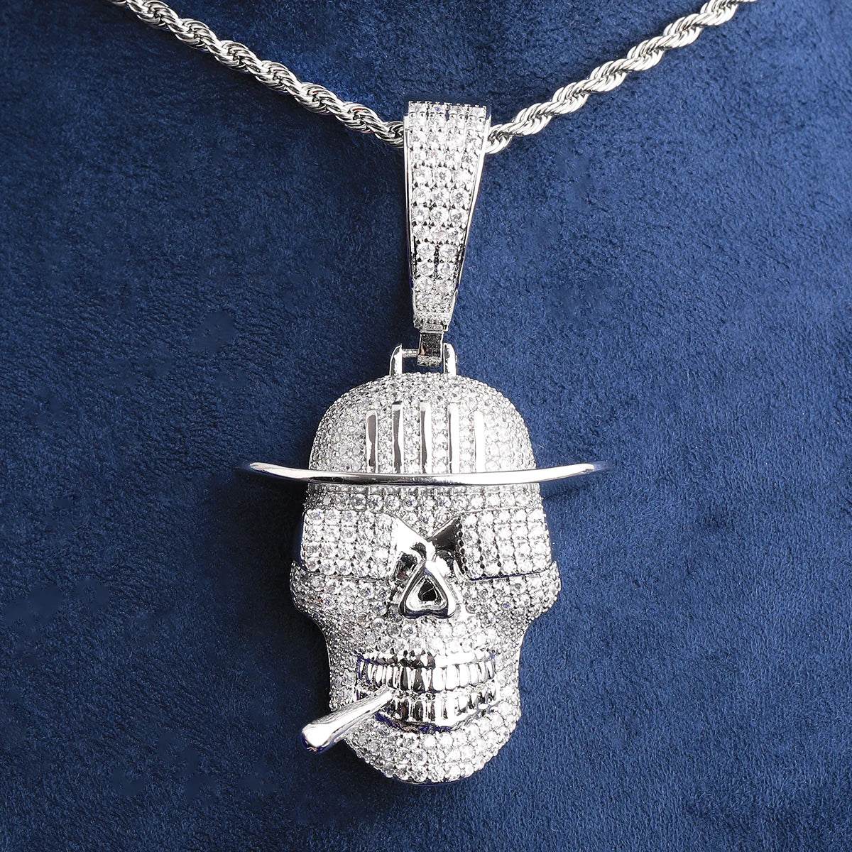 The Captain | Iced Bling Out Skull Head Wearing Sunglasses Hip Hop Pendant