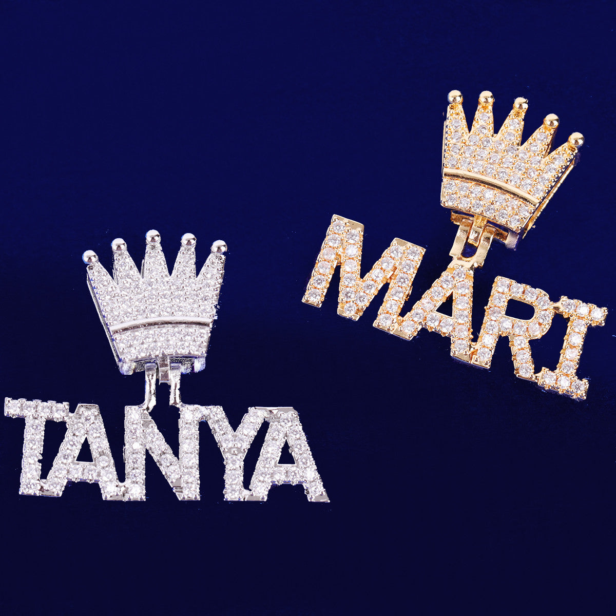 The Queen | Classic Queen's Crown Custom 4 Prong Set VVS Diamond CZ Necklace