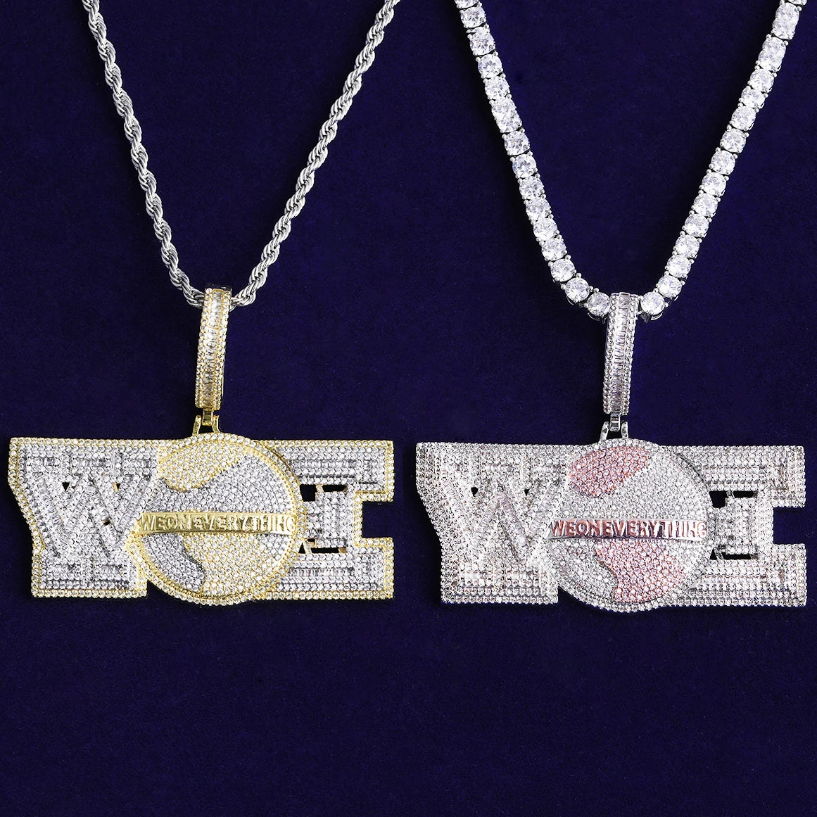 WE ON EVERYTHING | Flooded Ice VVS Diamond CZ 5AA+ Hip Hop Pendant Chain