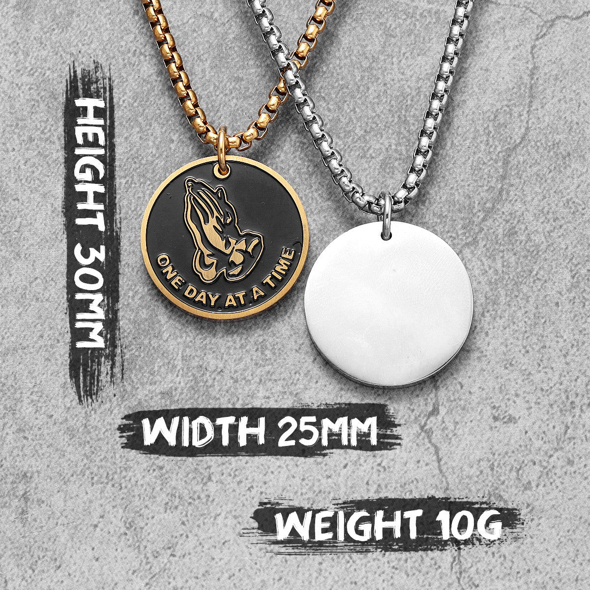 One Day At A Time | To My Son | 316L No Fade Stainless Steel Prayer Religion Believer Pendant