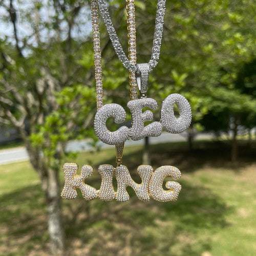 Smoked Out | Classic 70's Letters Custom Made VVS Diamond CZ Hip Hop  Pendant