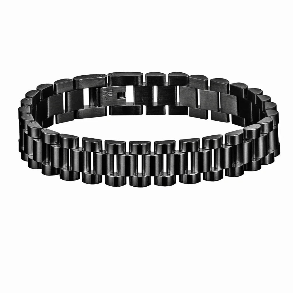 High Stakes | Men's Solid No Fade Stainless Steel Luxury Watch Band Bracelet