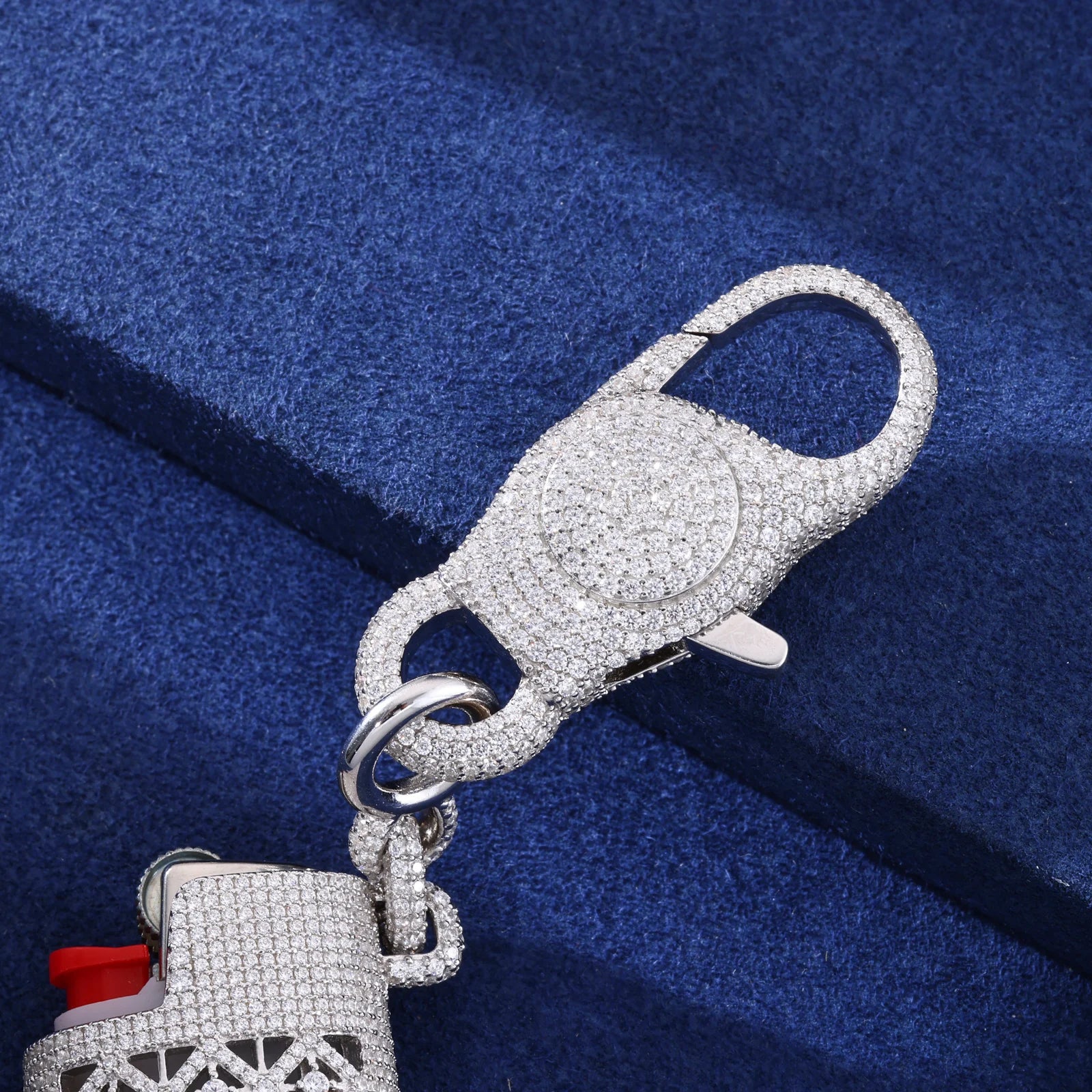 Hot Ice | Iced Blinged Out Lighter Cover VVS1 Moissanite Diamond 925 Silver Wallet Chain