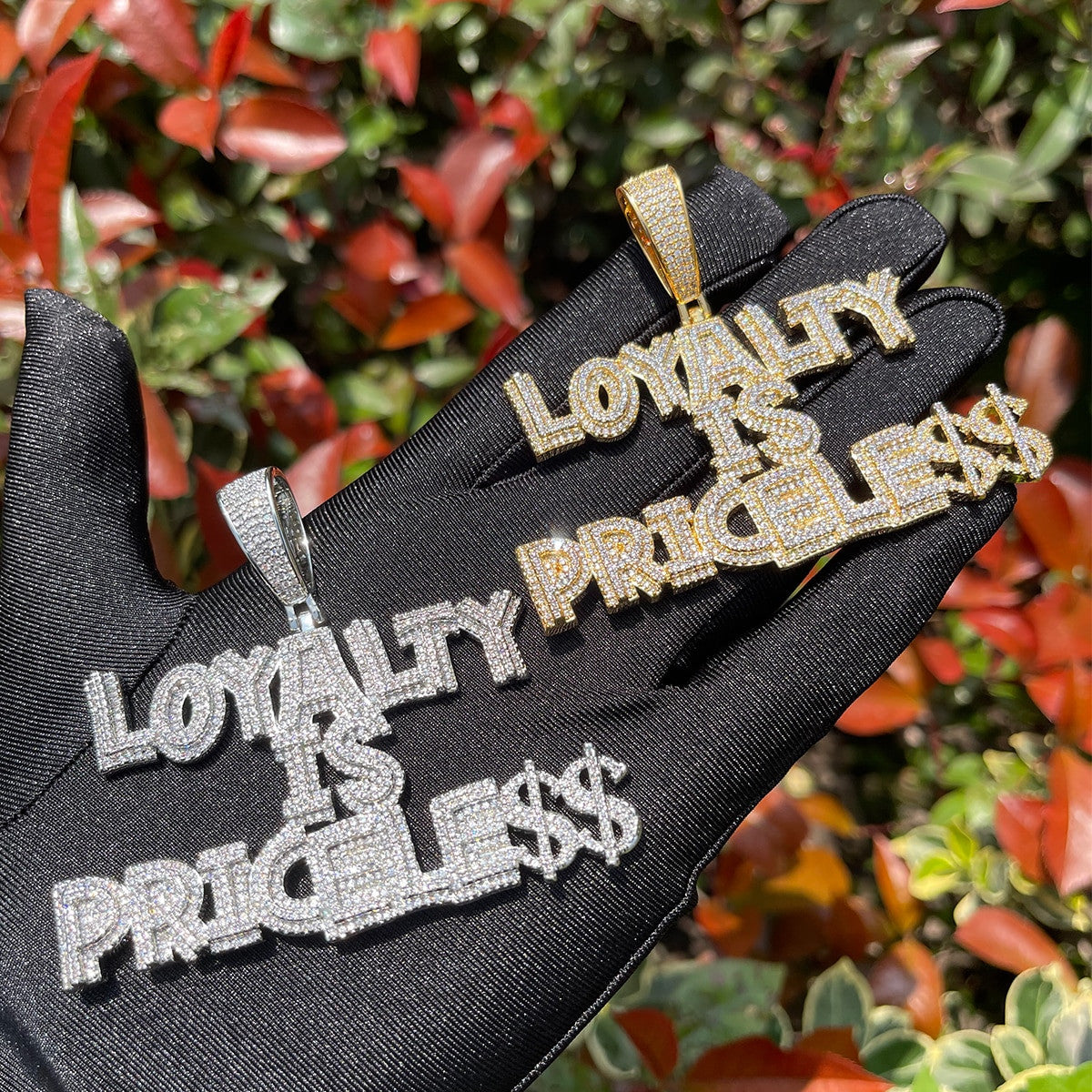 Loyalty Is Priceless | Iced Blinged Out Hip Hop VVS Diamond CZ Pendant