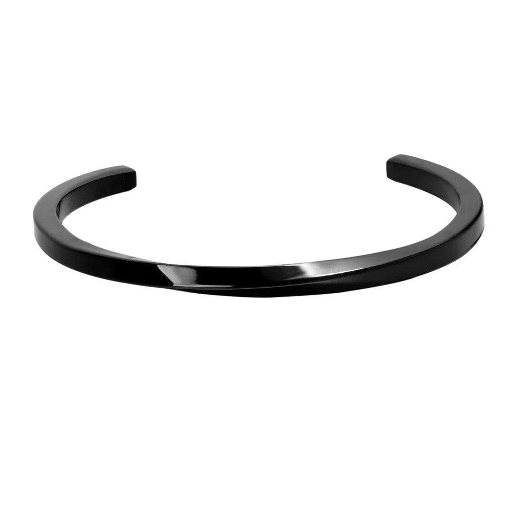 The Simple Classic | Solid Stainless Steel Mens Clean Fashion Bangle Bracelets