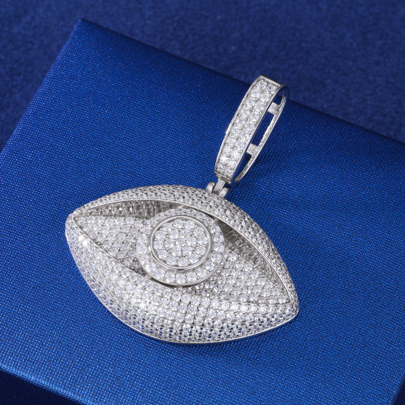 VVS Evil Eye | Moissanite Diamond Sterling Silver Hip Hop Pendant Chain
