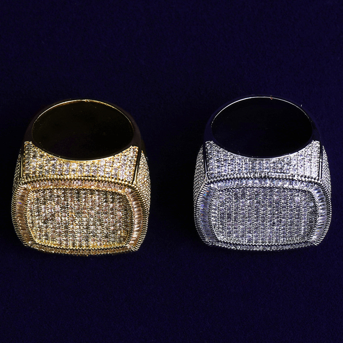 Thot Trap | VVS Diamond CZ Iced Blinged Out Baguette Pave Hip Hop Rings