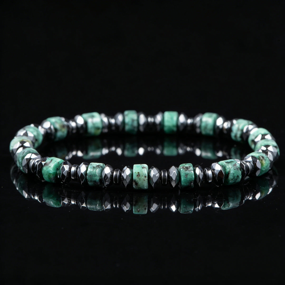 Nature's Ice | Natural Hematite Stone Elastic adjustable Luxury Hip Hop Bracelets,