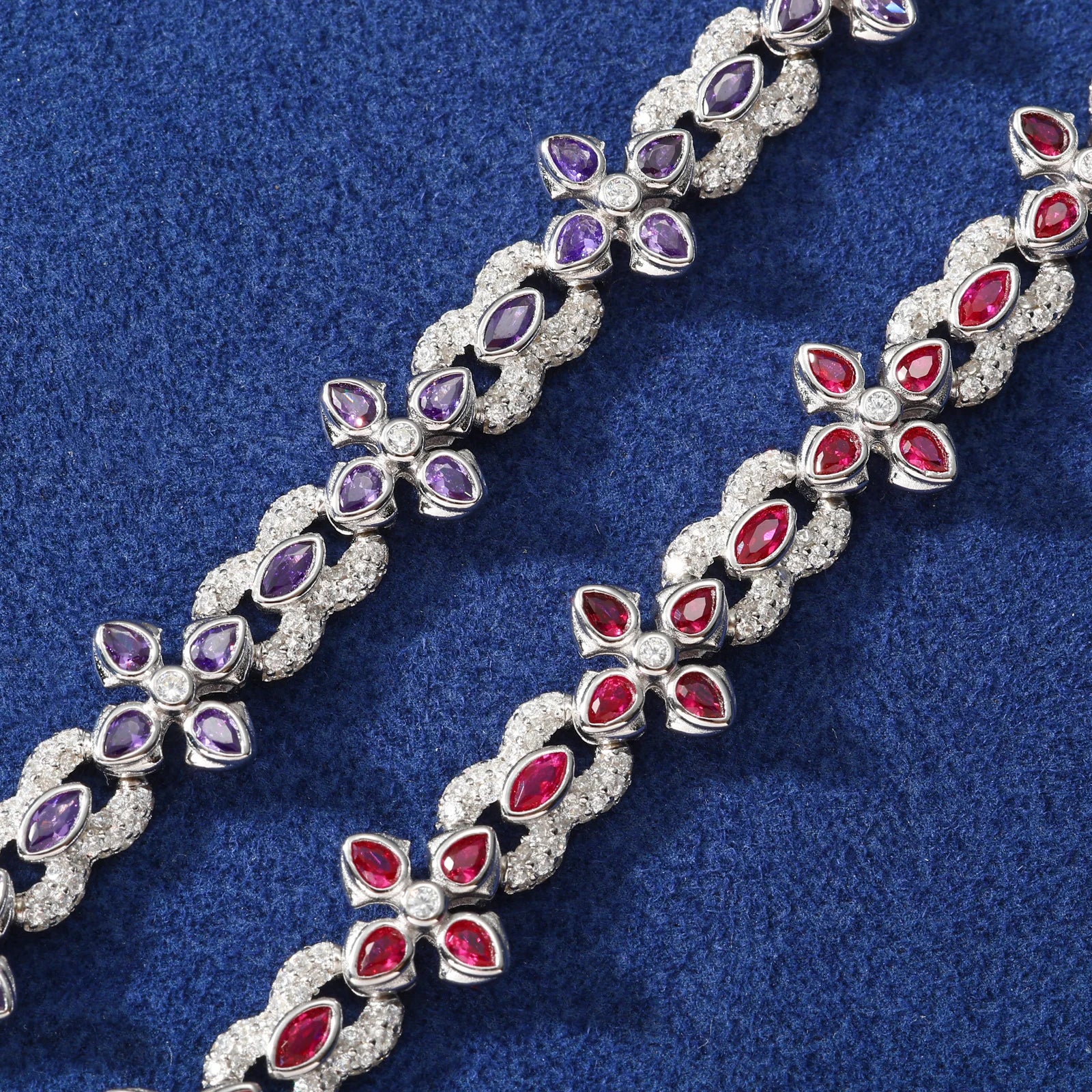 Infinity Cross | Moissanite Diamond 925 Sterling Silver Infinity Cross Iced Bliged Out Bracelet