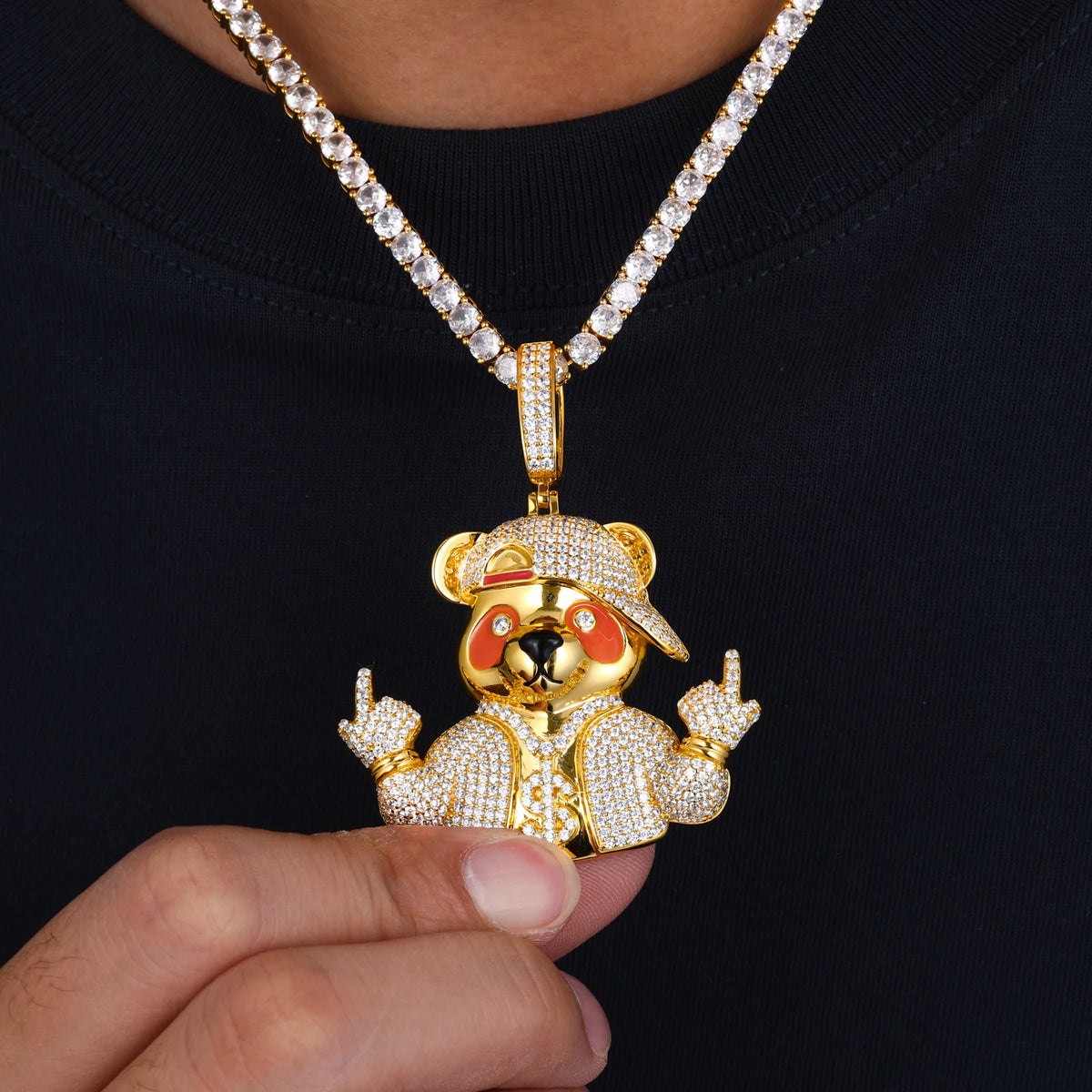 Luchini | VVS Moissanite Diamond Money Pouring From The Sky Hip Hop 925 Solid Pendant