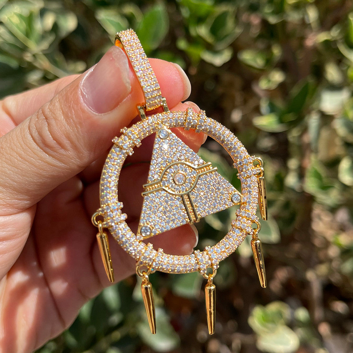 Millennium Wisdom Wheel | Pyramid All Seeing Eye Hip Hop Pendant