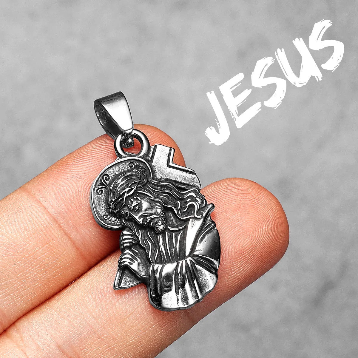 The Power Of Jesus | 316L Stainless Steel Powerful Prince Of Piece Amulet Pendant Chain