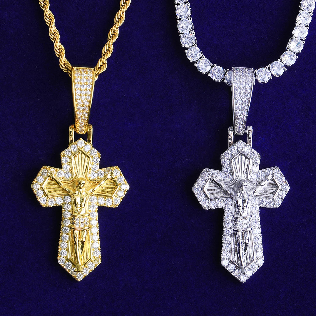 Your Sins | VVS Diamond CZ 5AA+ Jesus Piece Crucifix Hip Hop Pendant Chain