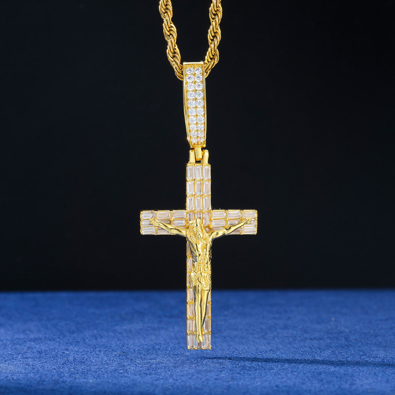 Luxury Cross | DVVS Baguette Moissanite Diamond Sterling Silver Hip Hop Jesus Piece