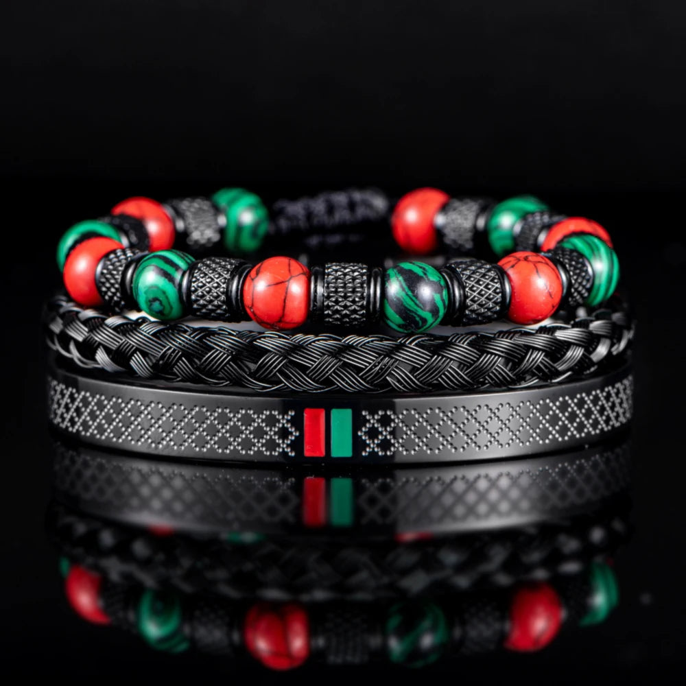G Slide ll | Hand-Woven 18k Off Solid No Fade Stainless Steel Hip Hop Luxury Bracelet