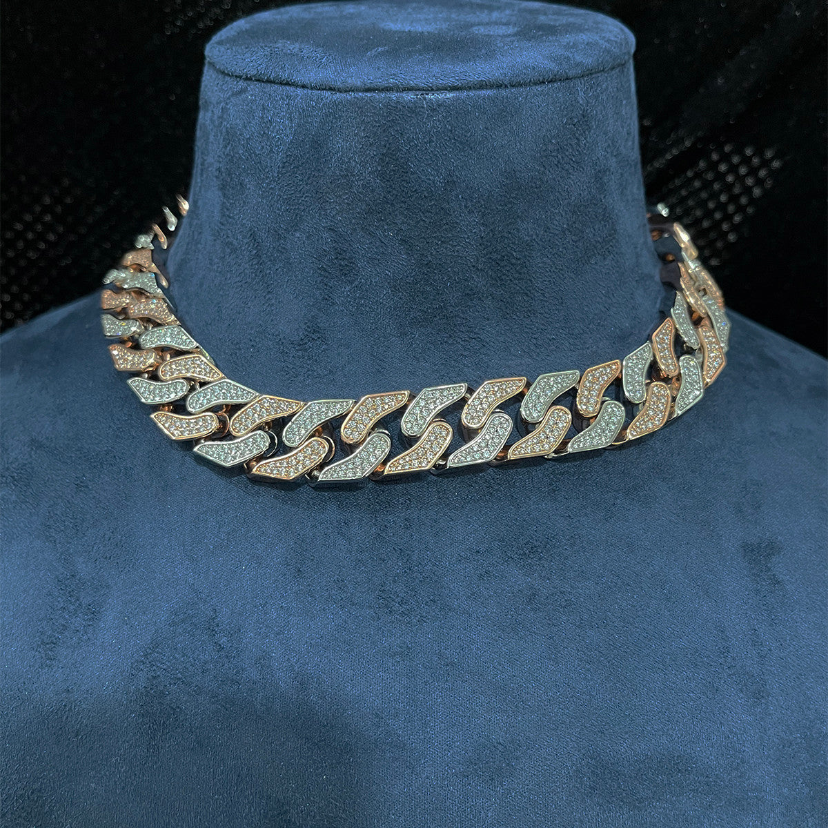 Designers Edge | 20mm Designer Cut Hip Hop Gold Silver Rose Cuban Link Chain