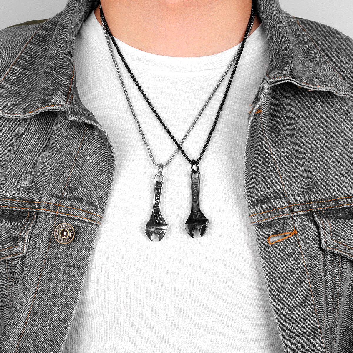 Worker Wrench |  Men's Grease Monkey Adjustable Wrench Hip Hop Pendant