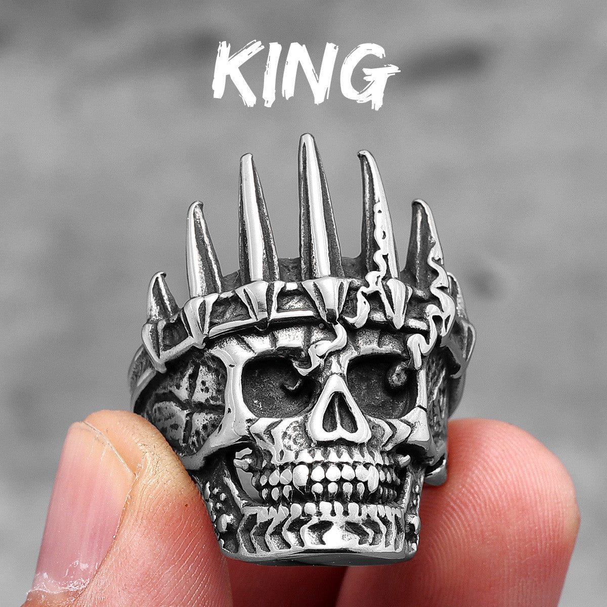 King In Life and Death 316L No Fade Stainless Steel Street Wear Rings