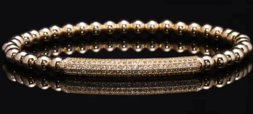 Mens High Fashion 18k Gold Over No Fade Stainless Steel Kings Crown Adjustable 3 Piece Bracelet Set