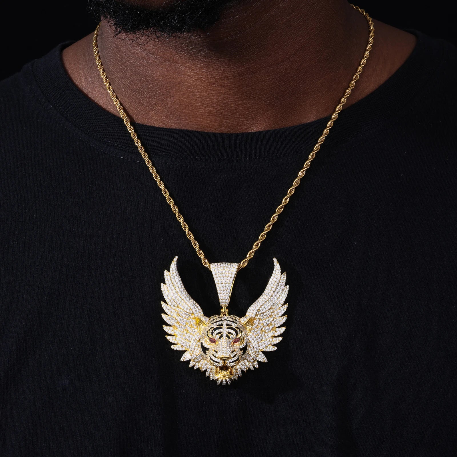 Show Your Stripes | Moissanite Diamond Iced Blinged Out Tiger Winged Hip Hop Pendant