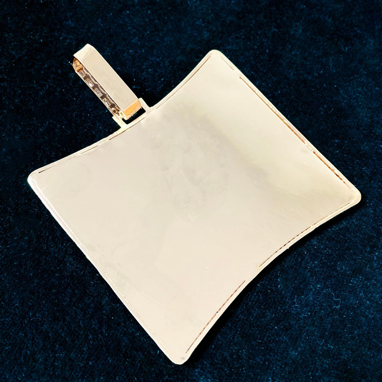 Square Custom One Man Army Name Plate Hip Hop Customized Pendant Chain