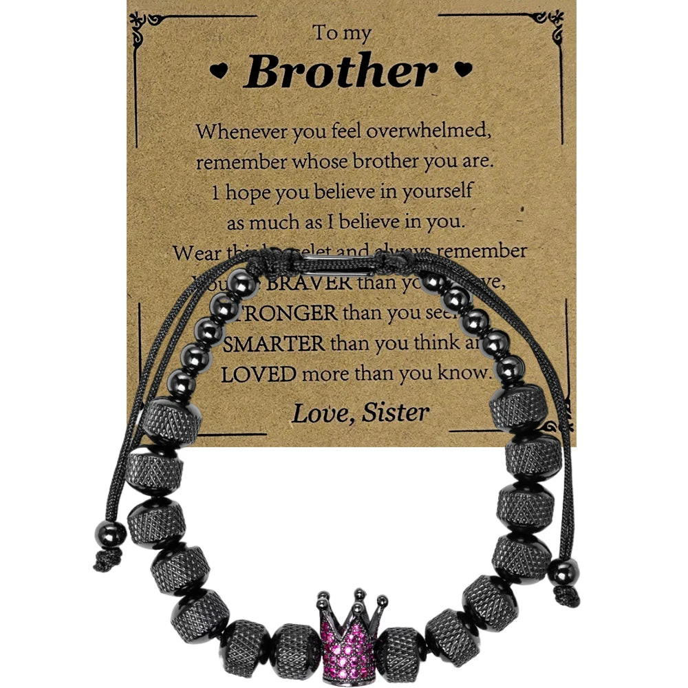 Blessings | VVS Diamond CZ 8MM Kings Crown Iced Blessings Gift Card Message Bracelet