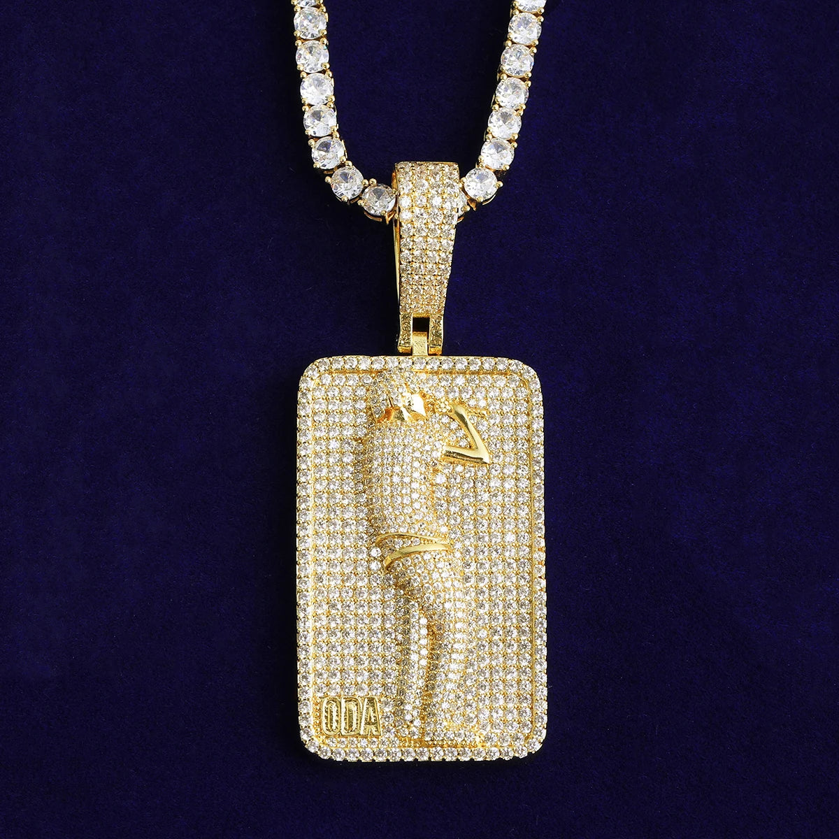 ODA | VVS Diamond 5AA+ CZ Prong Set Hip Hop Pendant Chain Necklace