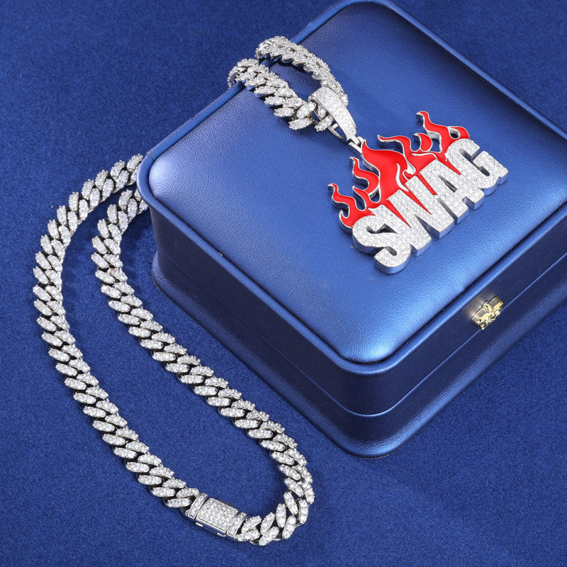 Fire Swag | 925 Solid Silver Moissanite Diamond Iced Blinged Out Hip Hop Pendant