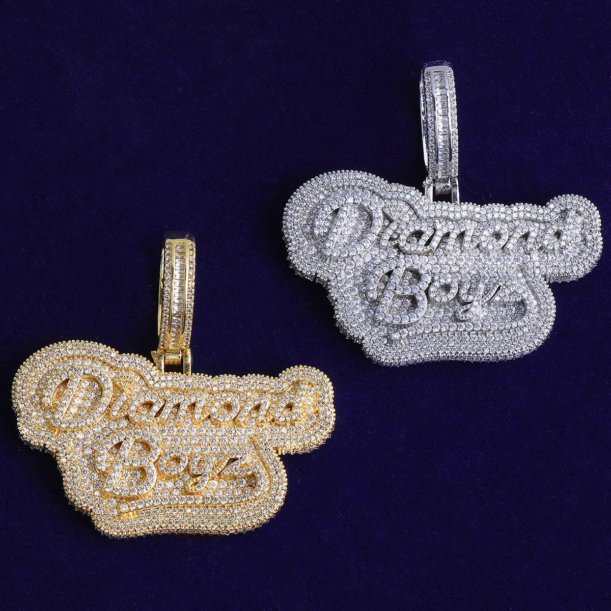 Diamond Boyz | VVS Diamond CZ 24k Silver Rose Gold Iced Blinged Out Pendant