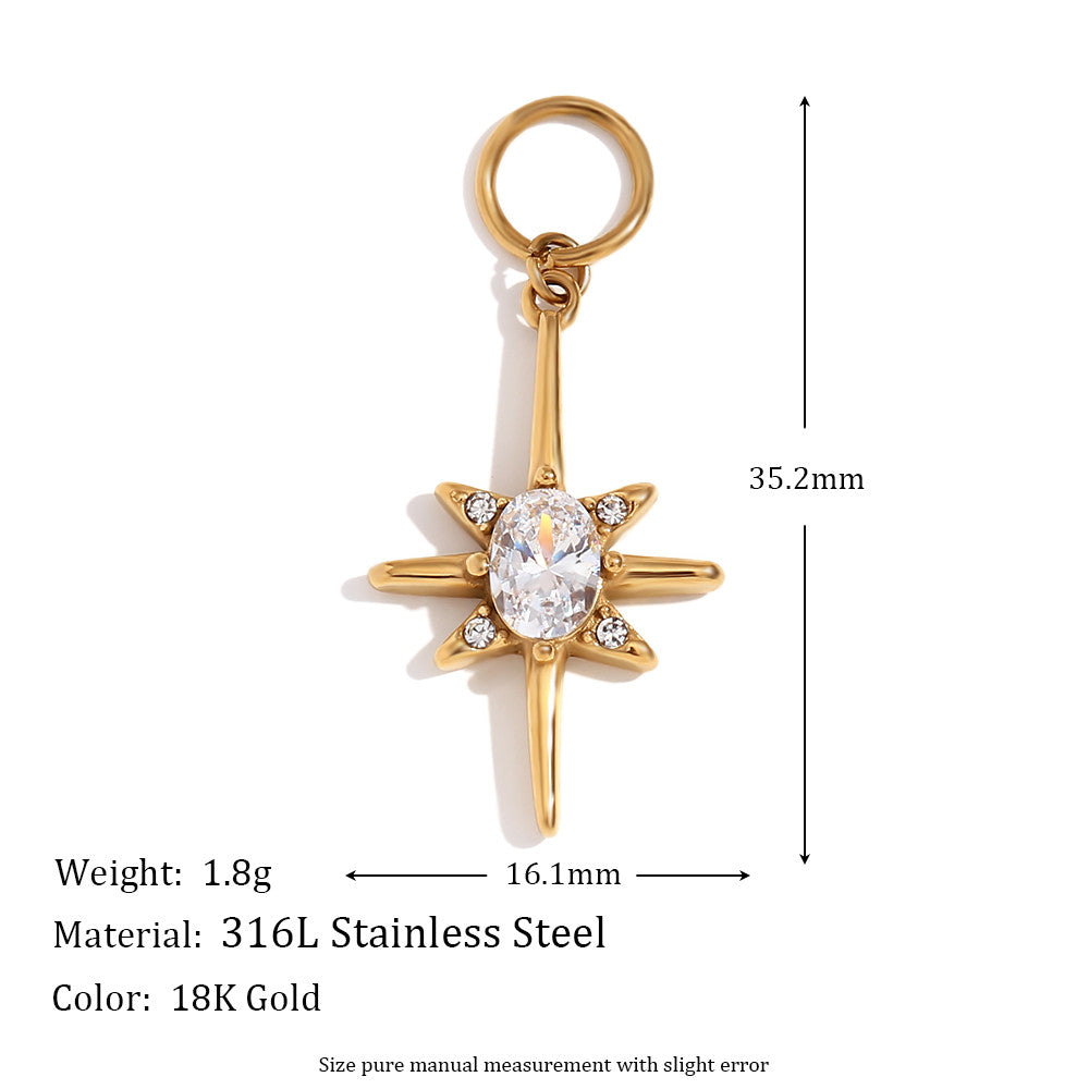 18k Gold Stainless Steel Tarnish Free Cross Bow Freshwater Pearl DIY Necklace Bracelets