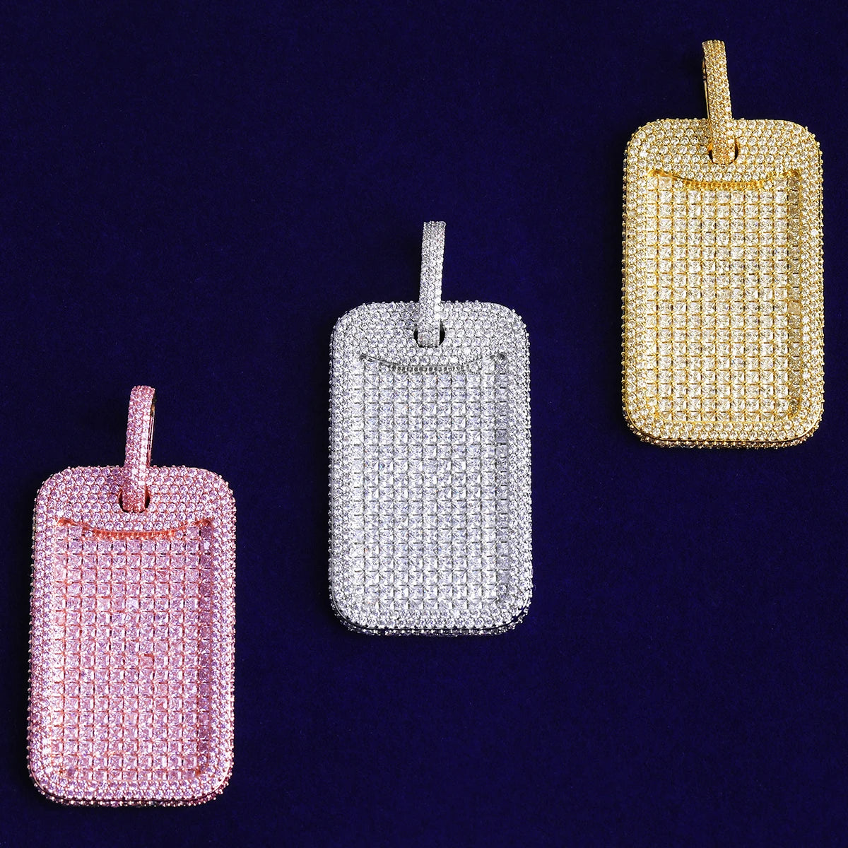 Simply Iced | VVS Diamond CZ 5AA+ Iced Blinged Out Dog Tag Pendant Chain