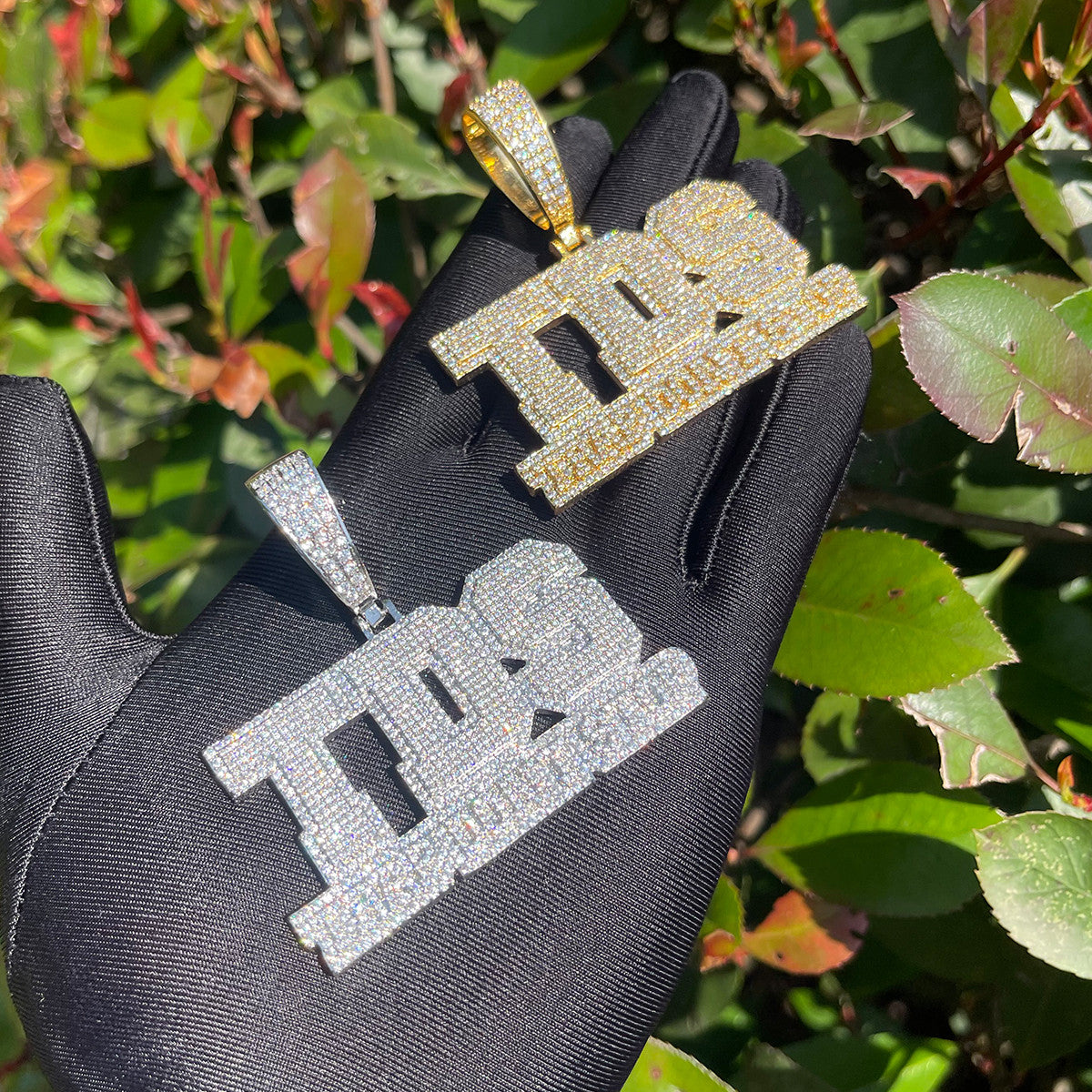Iced Blinged Out Trap Don't Stop VVS Diamond CZ Prong Set Hip Hop Pendant