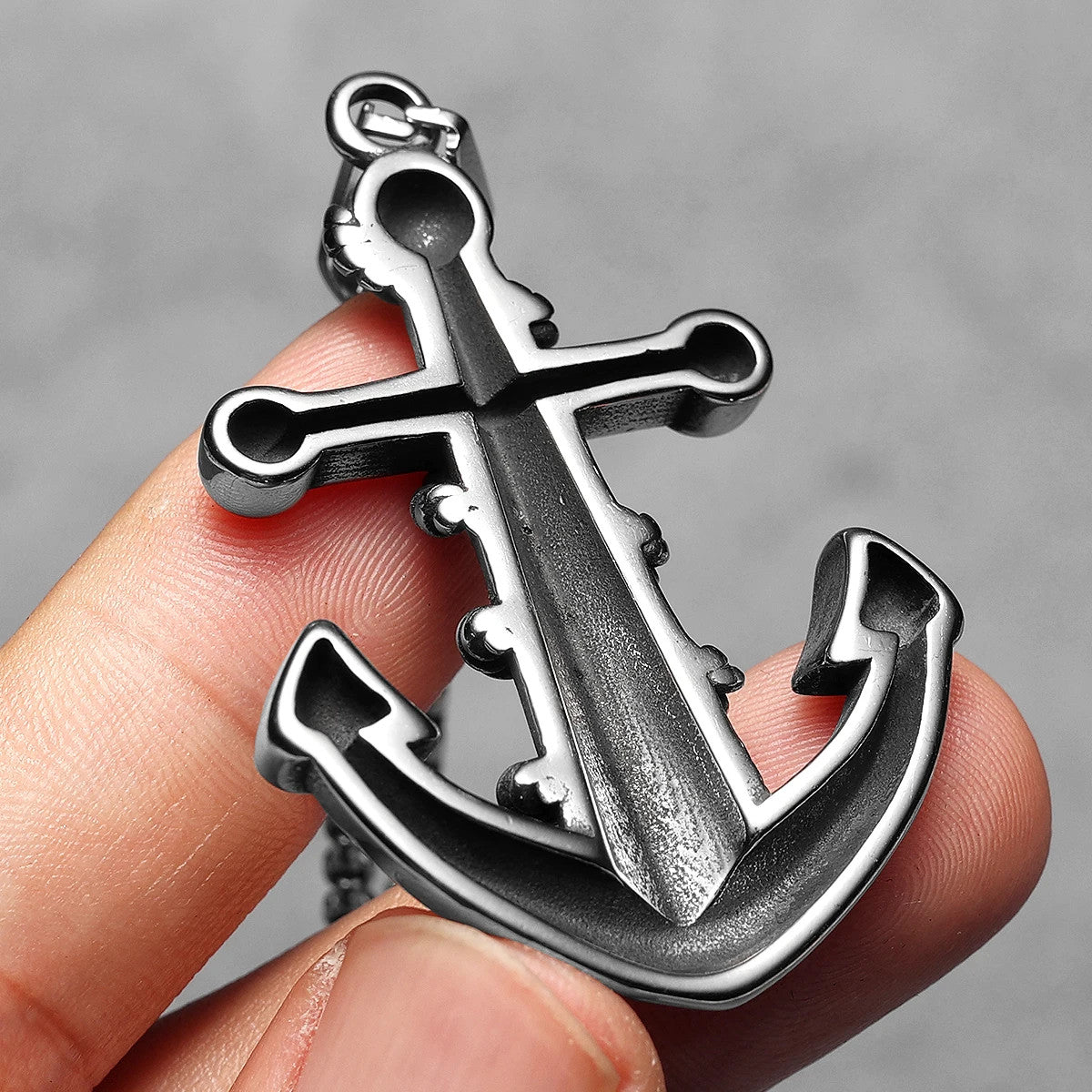 Anchor | 316L No Fade Stainless Steel Rope Anchor Nautical Street Style Pendant
