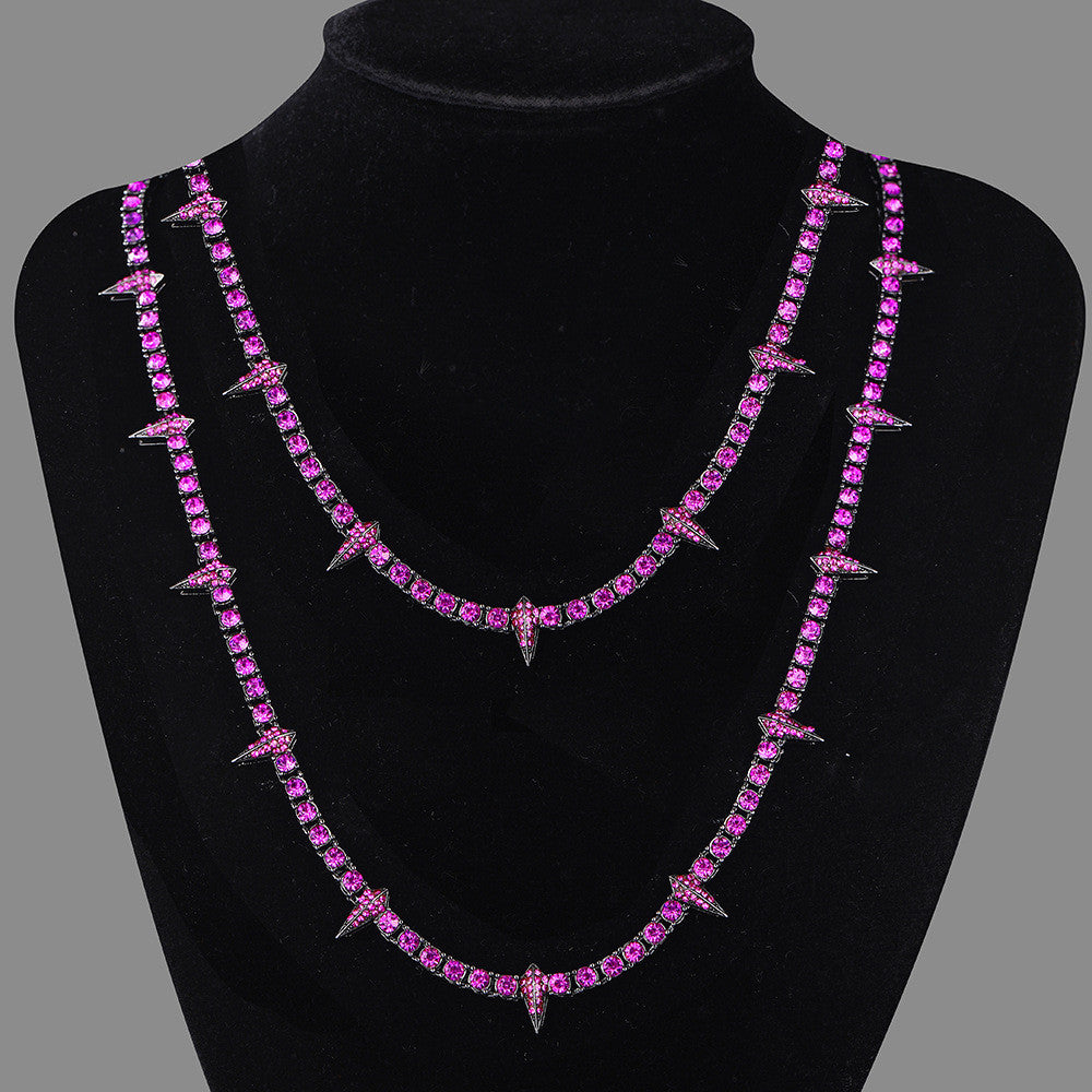 Iced Spike II | Hip Hop Street Wear Colorful Tennis Chain Necklace