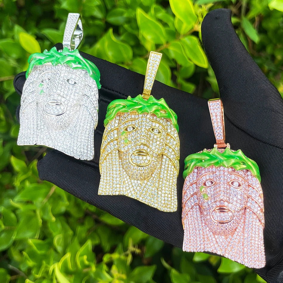 Tears Of Love | Crown Of Thorns Tears Of Love 5AA+ VVS Diamond Jesus Piece Hip Hop Pendant