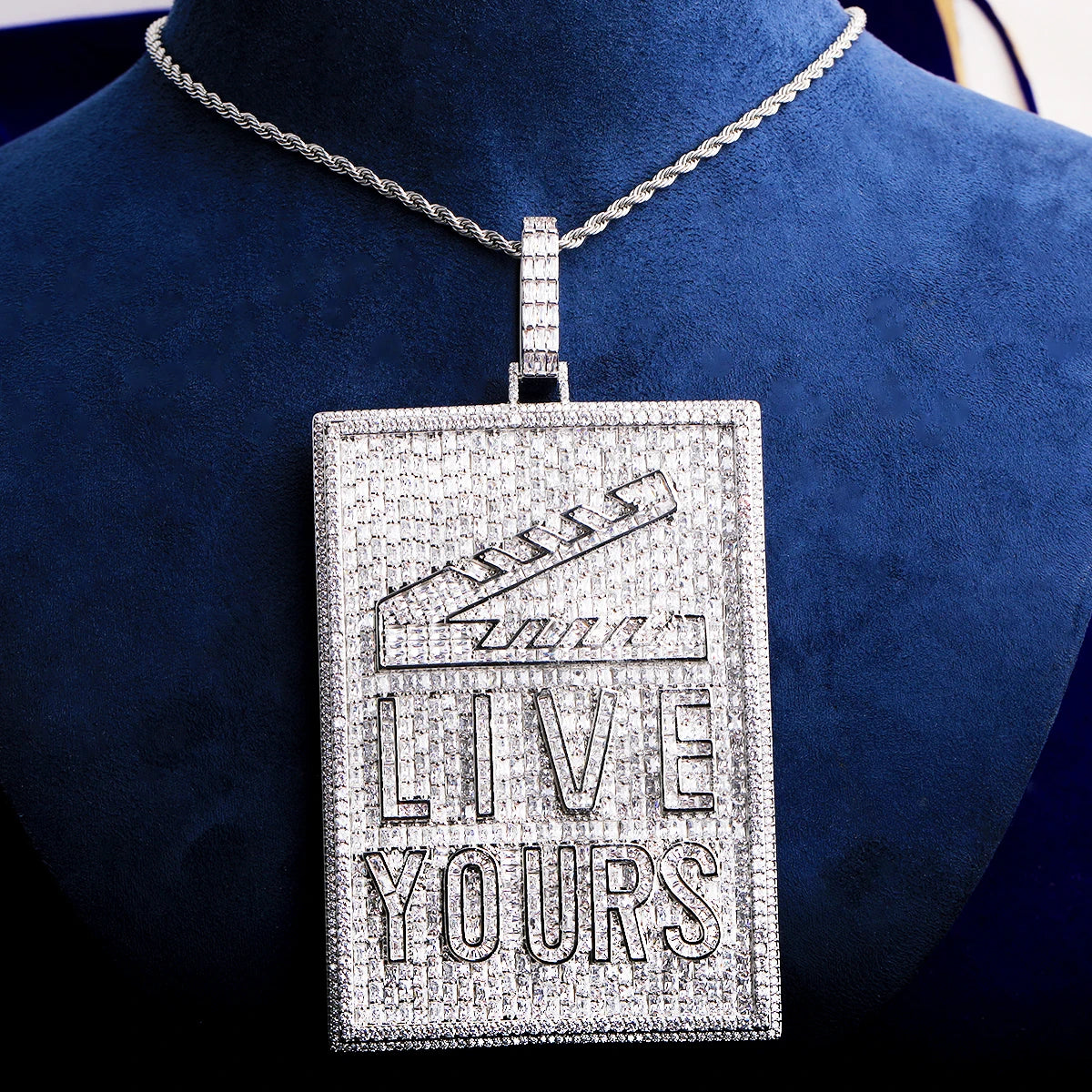 The World Stage | VVS Diamond CZ Live Yours Iced Blinged Out Hip Hop Pendant