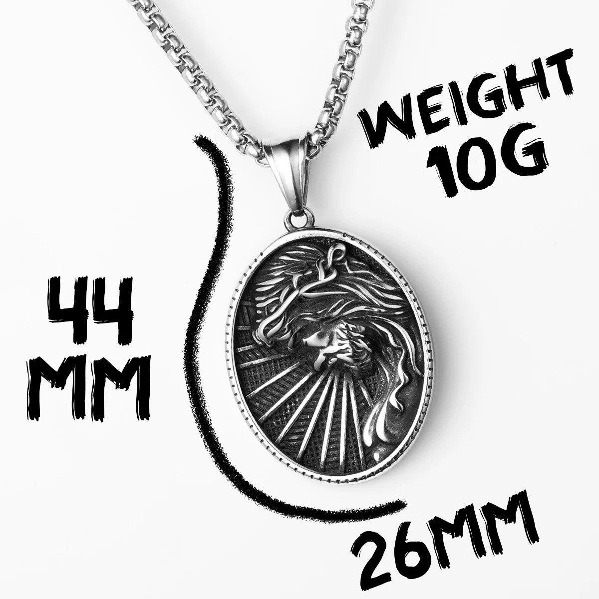 Rays Of Light | Solid Stainless Steel Christian Jesus Piece Powerful Amulet