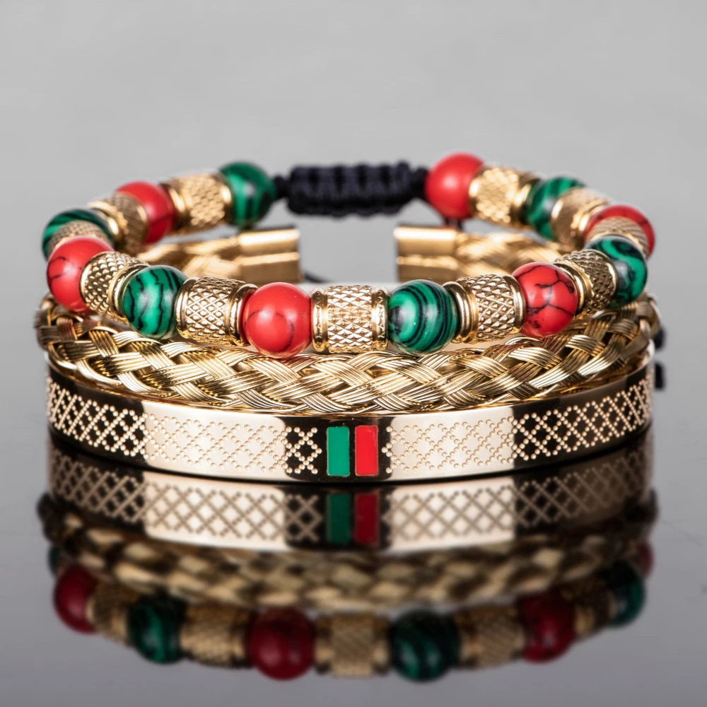 G Slide ll | Hand-Woven 18k Off Solid No Fade Stainless Steel Hip Hop Luxury Bracelet
