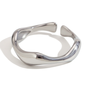 Women's 18k Gold Waterproof Stainless Steel Opening Cocktail Ring