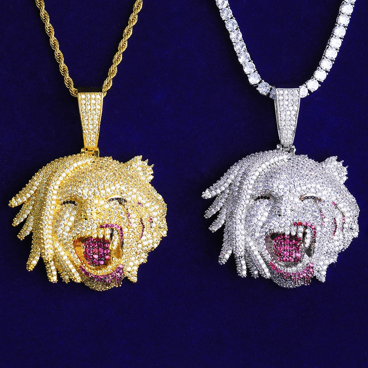 Man Beast | VVS Diamond CZ Iced Blinged Out Half Man Half Beast Hip Hop Pendant