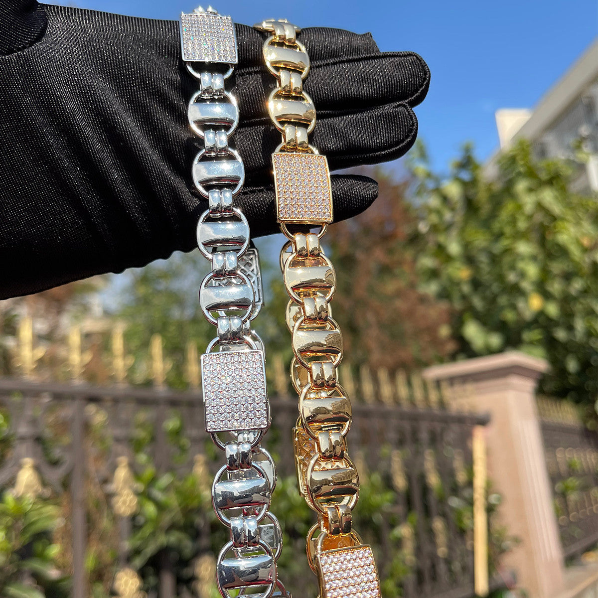 Iced Cuban Coffee | Designer Prong Set Flooded Ice Hip Hop Chain Necklace