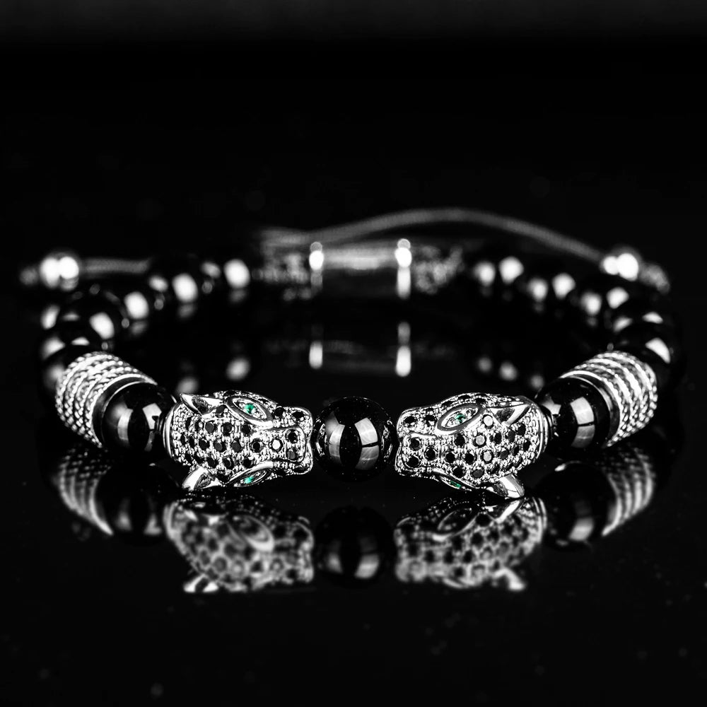 Royal Leopard | VVS Diamond CZ Tiger's-Eye Iced Blinged Out Luxury Bracelet