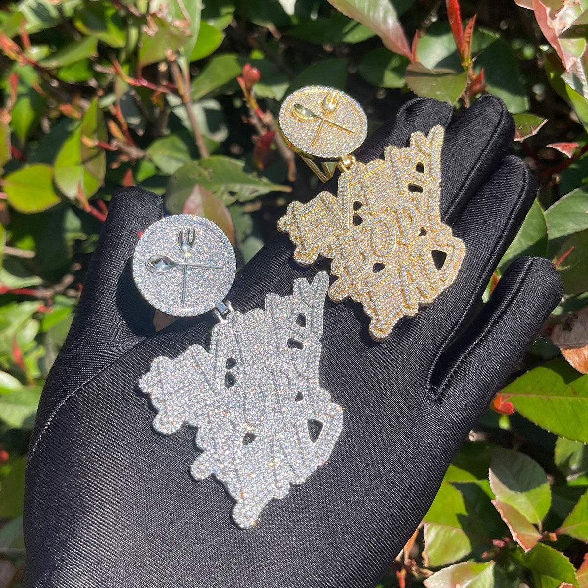 Everybody Eats VVS CZ Diamonds Frostbite Nameplate Hip Hop Pendant