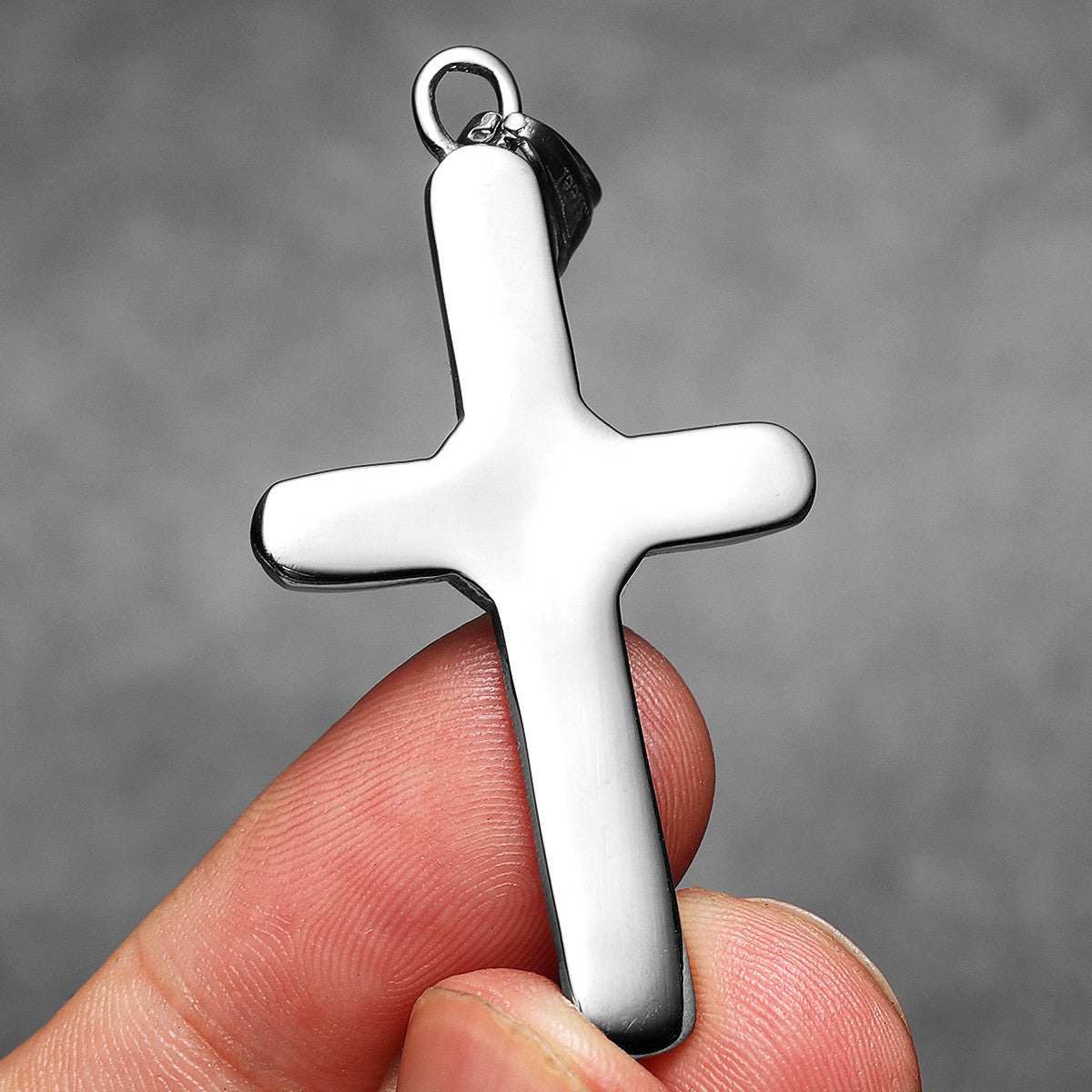 Snake Skin | Simple 316L No Fade Stainless Steel Ribbon Cross Pendant