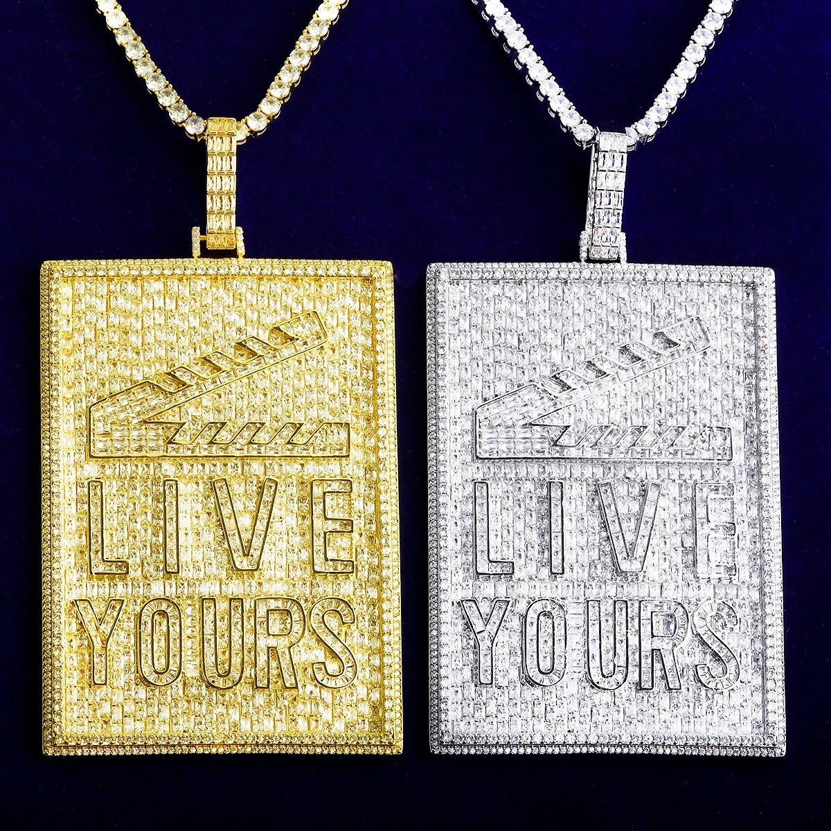 The World Stage | VVS Diamond CZ Live Yours Iced Blinged Out Hip Hop Pendant