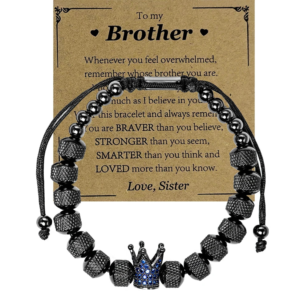 Blessings | VVS Diamond CZ 8MM Kings Crown Iced Blessings Gift Card Message Bracelet